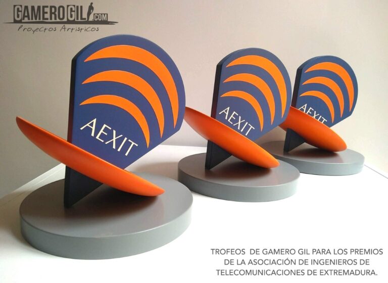 Diseño de Gamero Gil de los Trofeos AEXIT (Asociación Extremeña de Ingenieros de Telecomunicaciones)